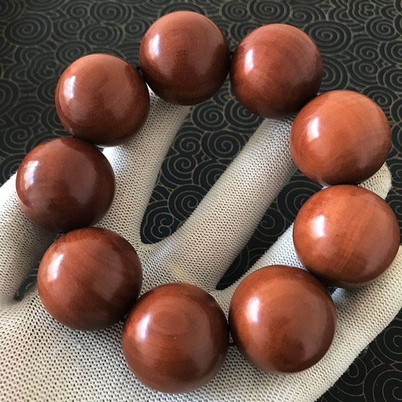 下房老枣木佛珠木手串正圆原木原色文玩老枣木手串男女同款 - 图3