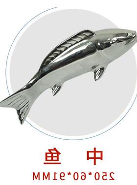 厂家供应创意家居酒店客厅会所样板房装饰品不锈钢吊鱼工艺品订购