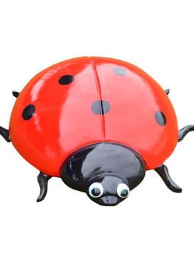 卡通瓢虫摆件户外玻璃钢昆虫雕塑园林售楼处小区幼儿园草坪装饰品