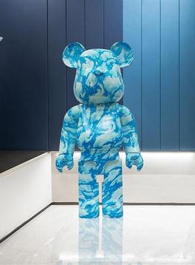 可爱暴力熊公仔玻璃钢摆件客厅电视柜室内装饰网红动物熊落地摆件