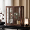 Yanpu solid wood wall-mounted storage display cabinet display cabinet