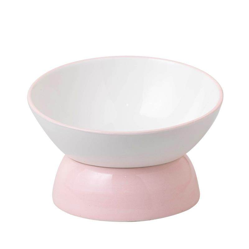 猫碗陶瓷宠物碗高脚保护颈椎猫饭盆猫咪水碗狗平口斜口碗狗盆饭盆,淘宝优惠券,粉丝福利购,淘宝优惠卷