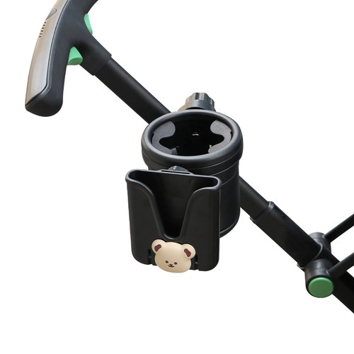 婴儿车推车杯架遛娃神器奶瓶收纳杯托手机架三合一水杯奶茶架配件 - 图3