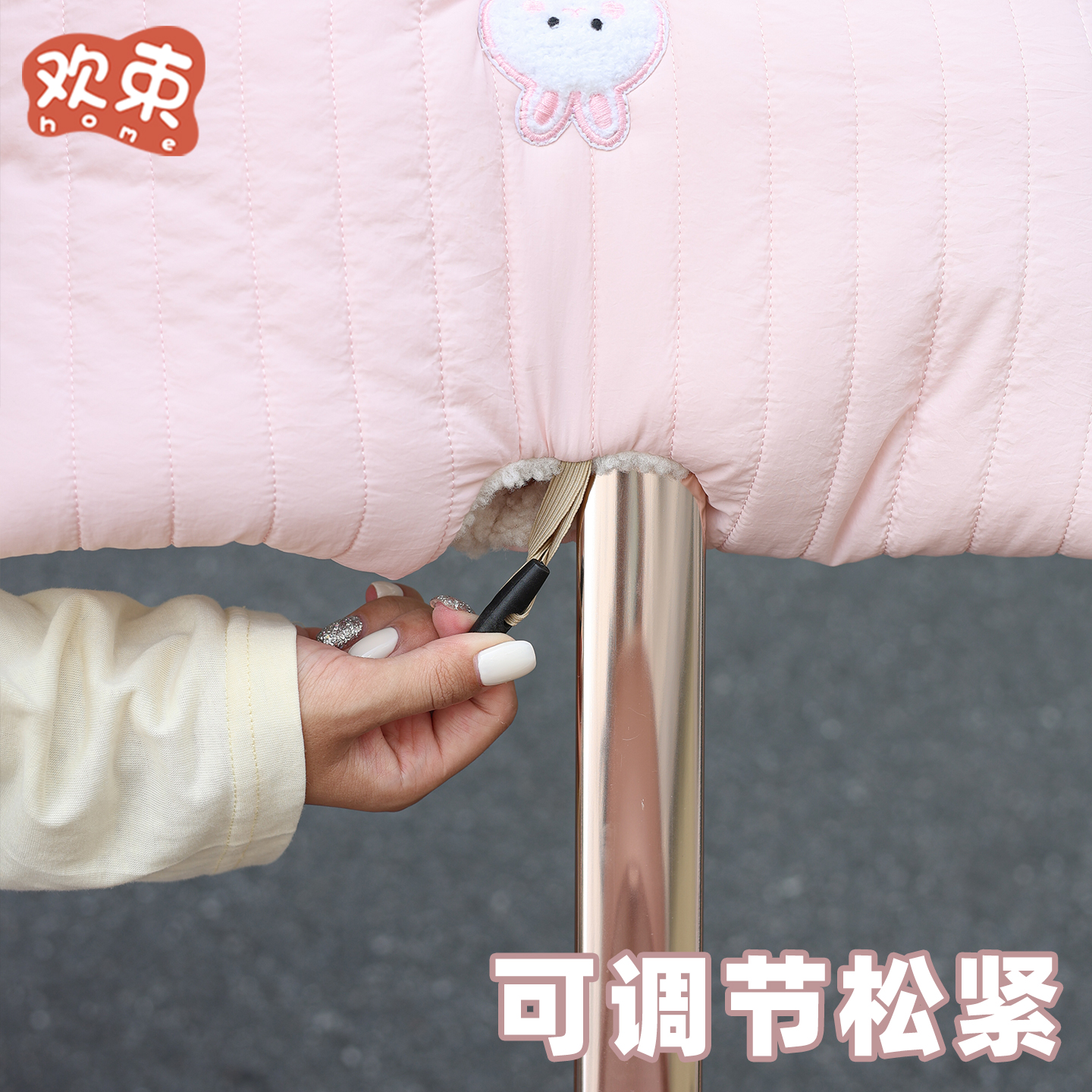 婴儿车把手保暖手套冬季遛娃神器防风手罩宝宝推车挡风被通用加厚 - 图1