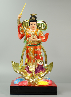 九天玄女神像九天娘娘玄母天尊居家手工彩绘摆件树脂佛像摆设12寸
