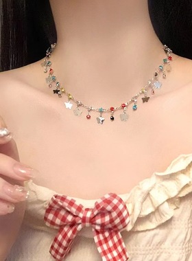 【全店拍三付二】彩色蝴蝶项链
