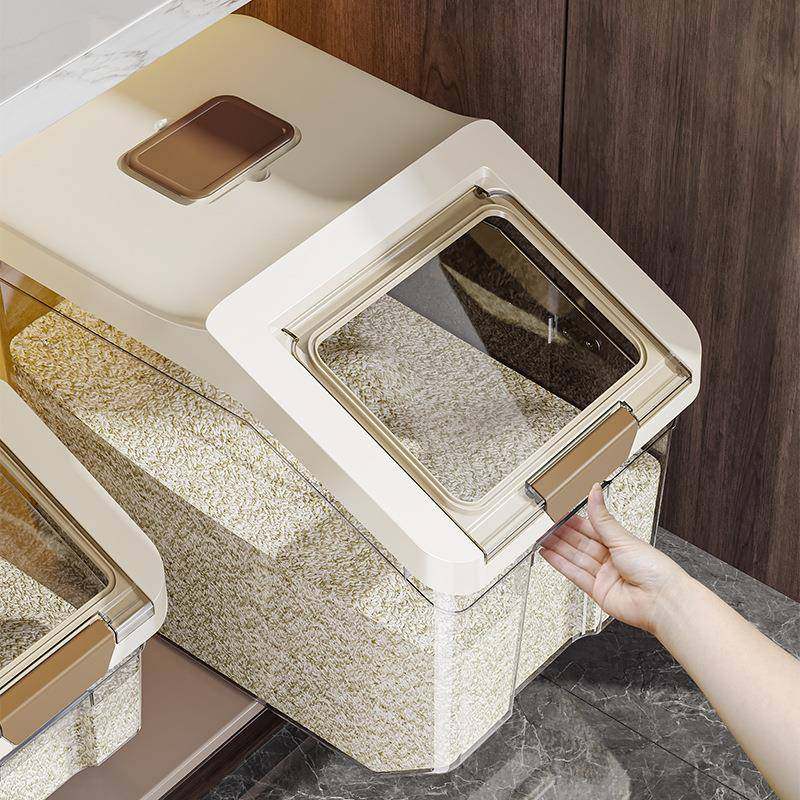 家用防虫防潮50斤透明米桶厨房食品级密封米缸面粉五谷杂粮储存罐,淘宝优惠券,粉丝福利购,淘宝优惠卷