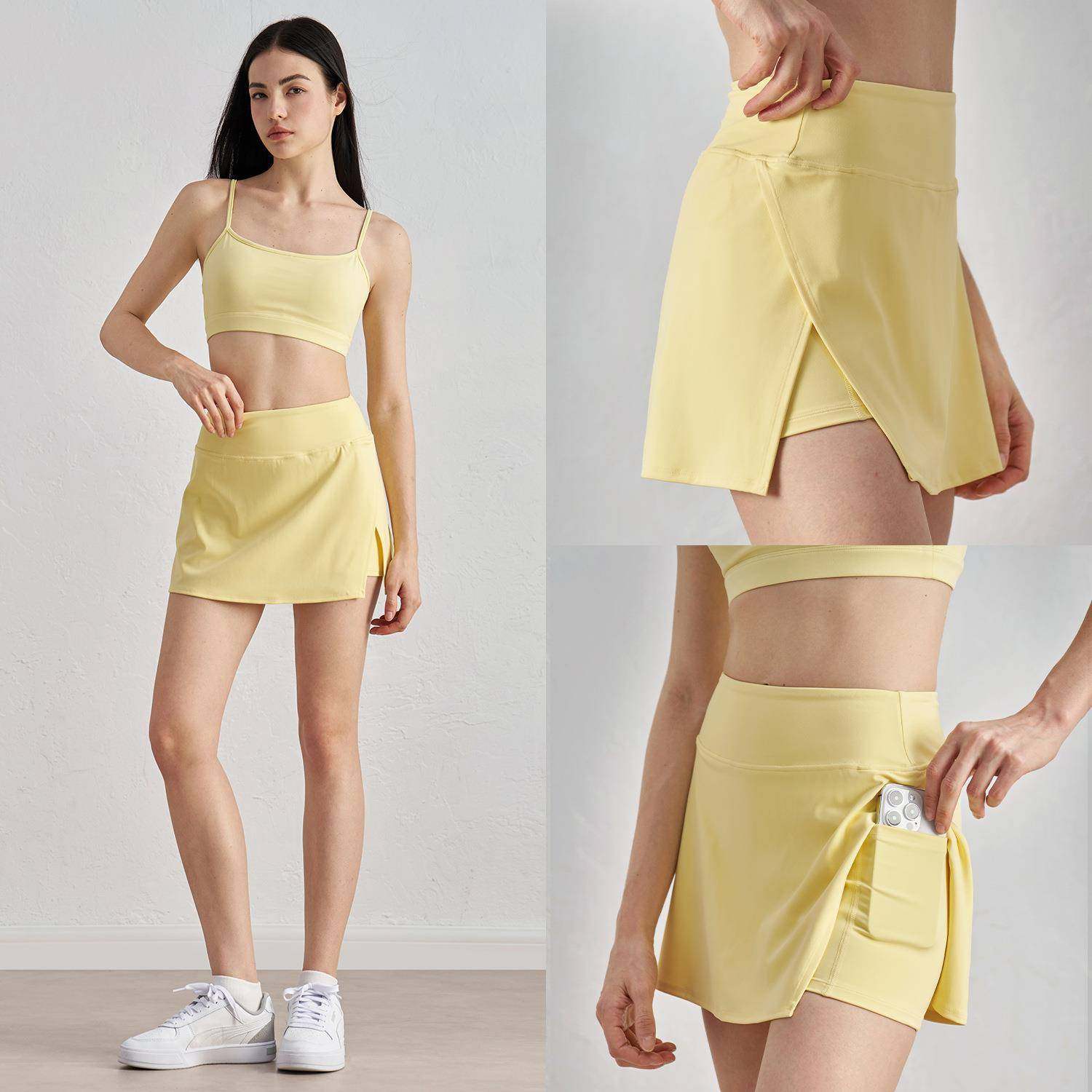 夏季户外跑步半身百褶裙女显瘦高腰假两件网球裙健身运动瑜伽短裙,淘宝优惠券,粉丝福利购,淘宝优惠卷