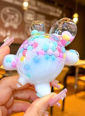 入油流沙大乌龟抖音直播爆款可爱礼物盲盒巨无霸液体奶豆乌龟摆件