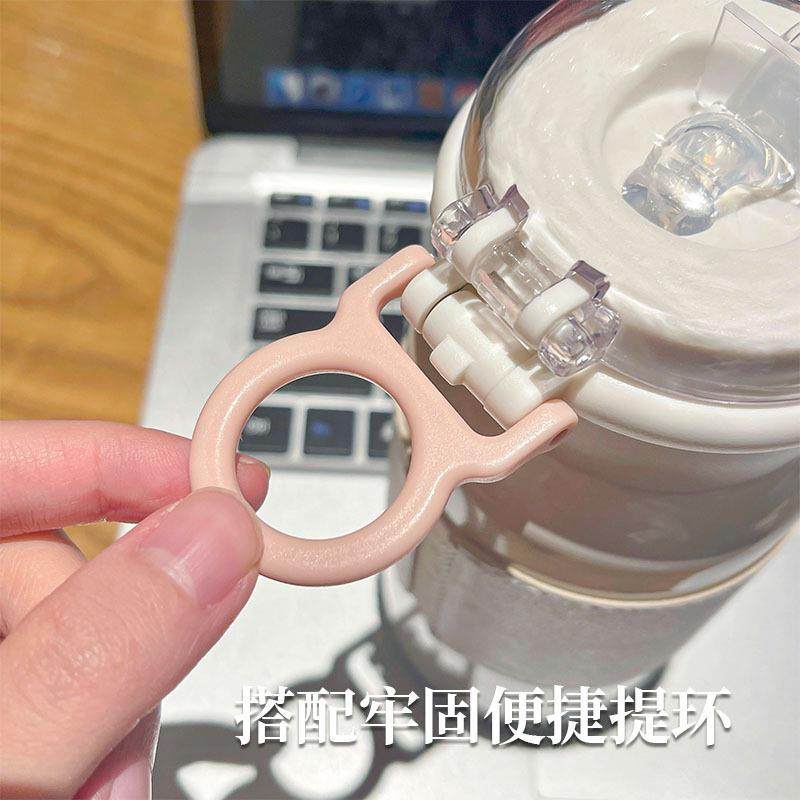 简约纯色保温杯大容量双饮水杯带杯套便携吸管杯学生运动饮水杯子,淘宝优惠券,粉丝福利购,淘宝优惠卷