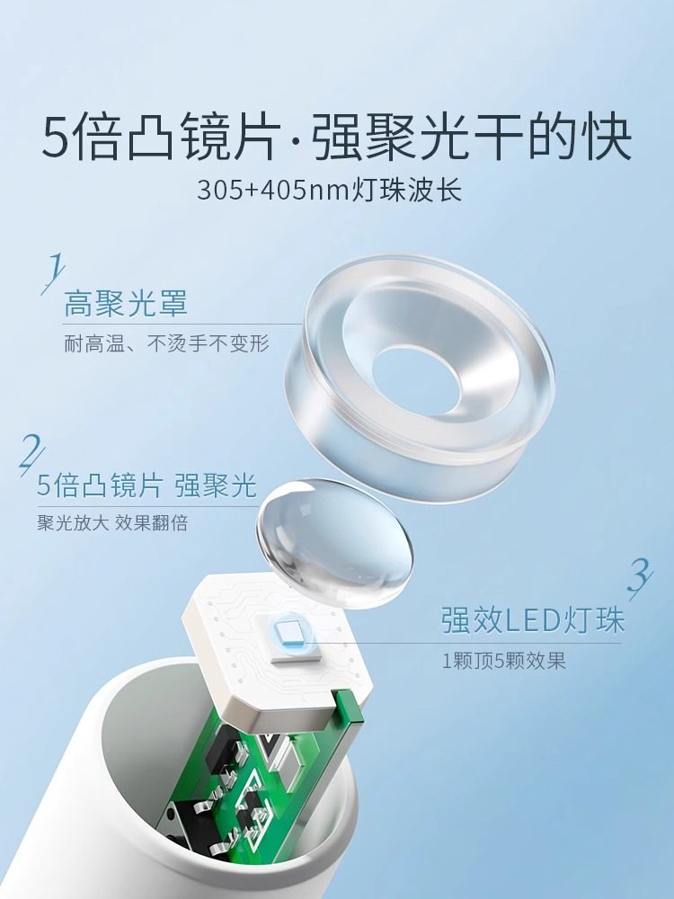 8秒速干|一字美甲灯烤灯指甲油胶小型迷你专用手持照灯光疗灯甲片,淘宝优惠券,粉丝福利购,淘宝优惠卷