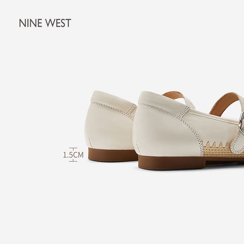 Nine West/玖熙2025年平底玛丽珍鞋女一字扣带渔夫鞋女奥,淘宝优惠券,粉丝福利购,淘宝优惠卷