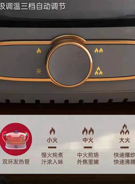 爱妻多功能电火锅料理锅万用锅家煮锅煎锅不粘锅用大容量分体式电
