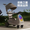 Children's electric remote control rocking stroller baby stroller with fence swing 1-3 years old baby four-wheel walking artifact