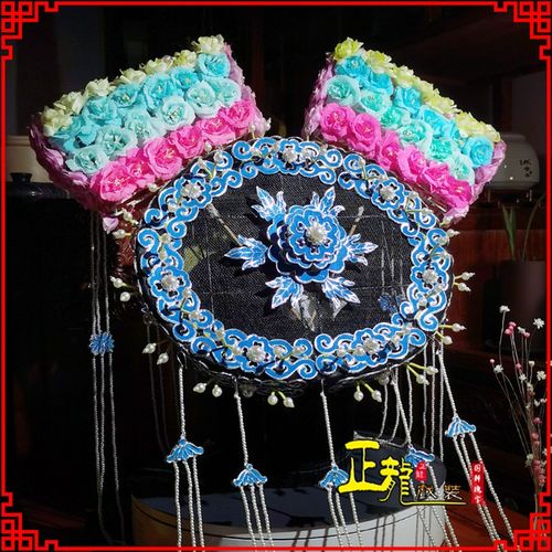 速发正龙戏装清韵点曲旗头子钿京剧戏绸如懿传后宫嫔妃皇后头饰盔 - 图1