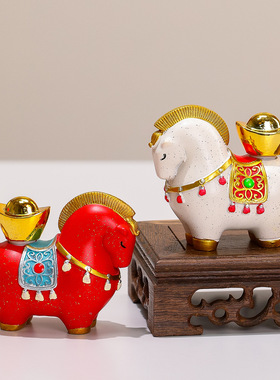 马年国潮吉祥物摆件小马礼品