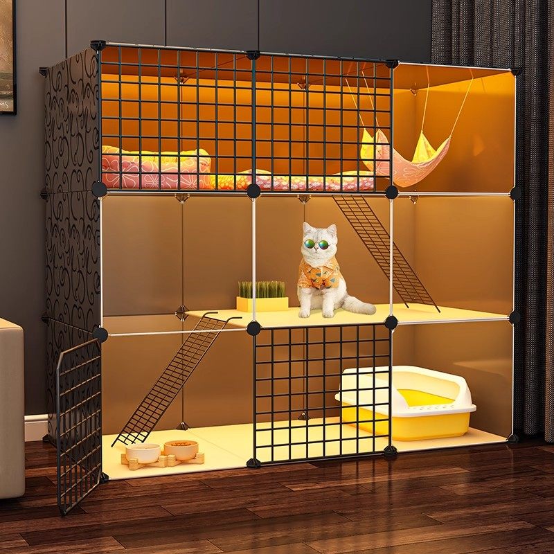 猫别墅带厕所一体室内家用猫窝猫笼子猫咪猫屋小型猫柜猫舍猫空笼,淘宝优惠券,粉丝福利购,淘宝优惠卷