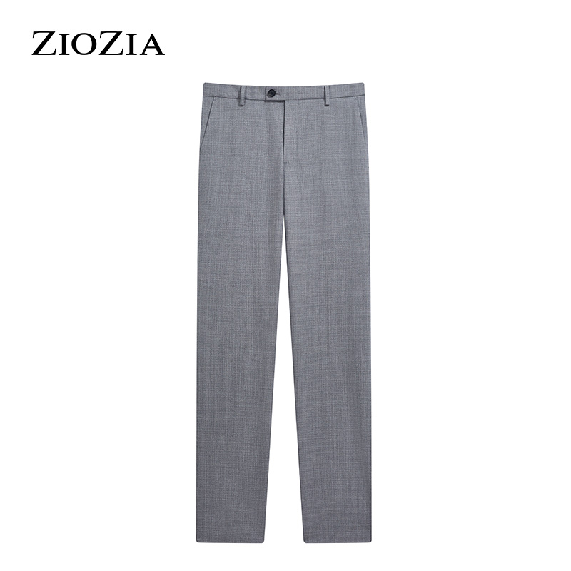 ZIOZIA春季商务纯色直筒微弹编织感正装西裤ZSP11104C - 图3