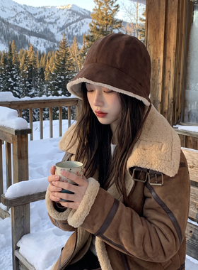 户外渔夫帽子大头围显脸小雪山