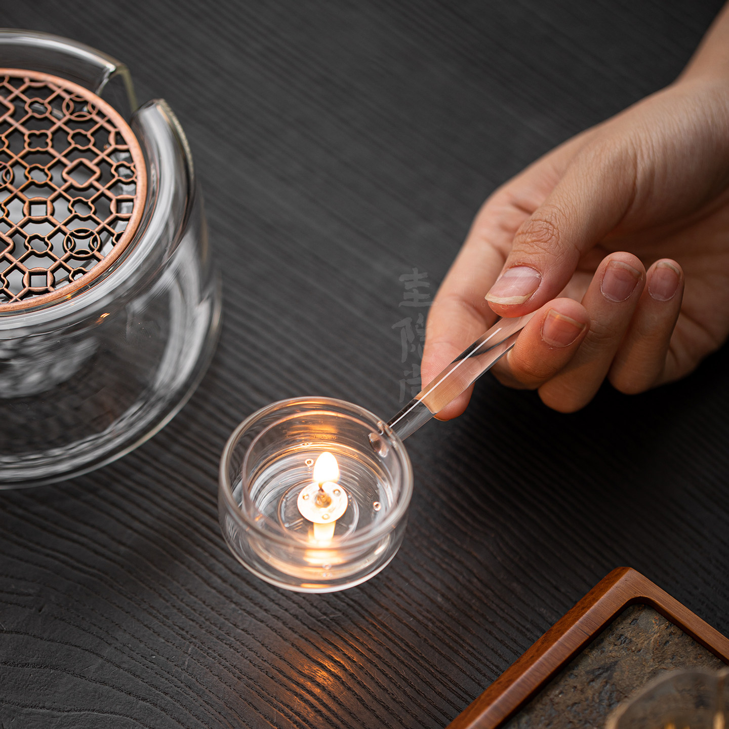 圭隐堂透明耐热玻璃温茶器家用蜡烛加热底座煮茶暖茶炉烘茶保温炉,淘宝优惠券,粉丝福利购,淘宝优惠卷