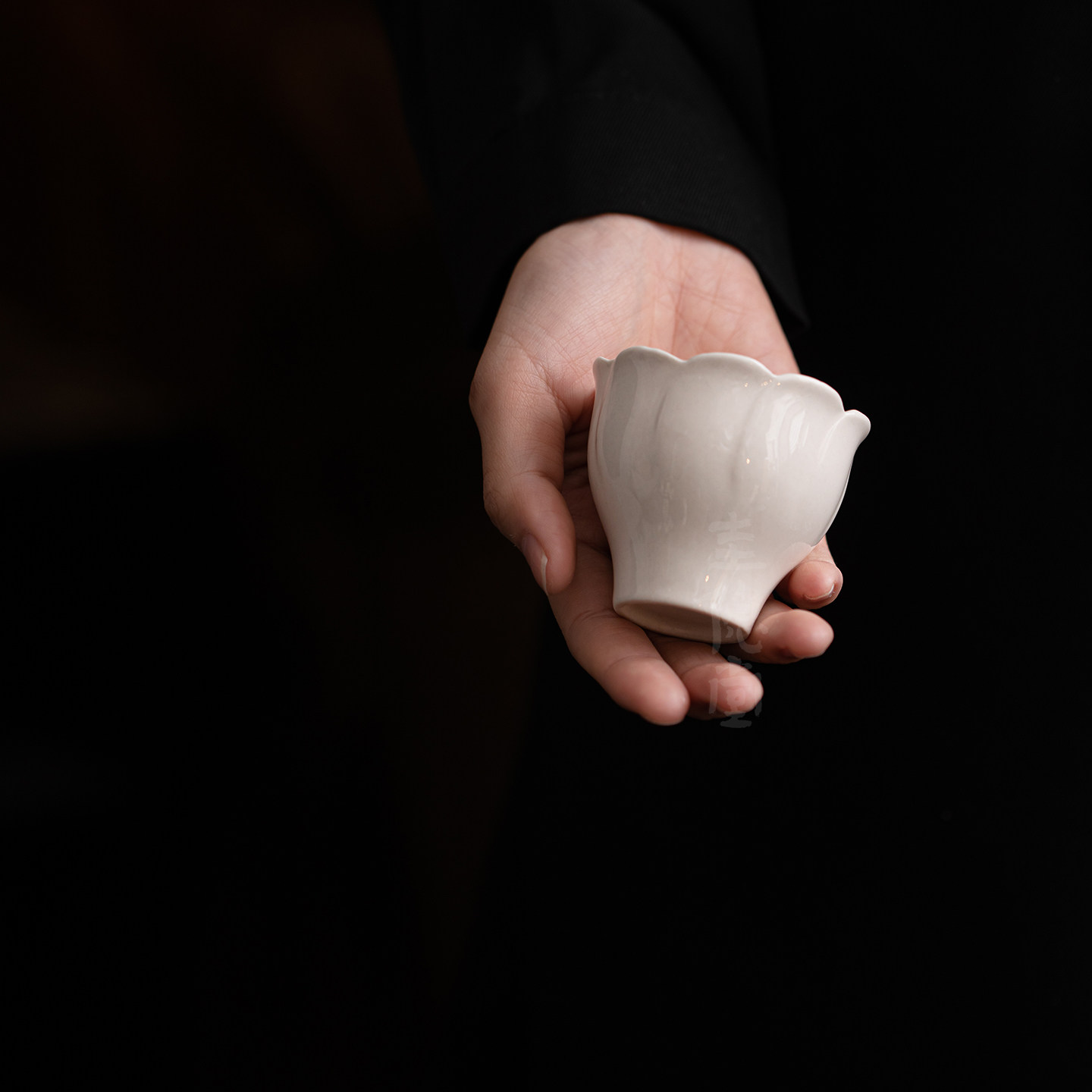 圭隐堂草木灰陶瓷花瓣茶杯家用简约主人杯品茗杯喝茶杯单杯闻香杯,淘宝优惠券,粉丝福利购,淘宝优惠卷