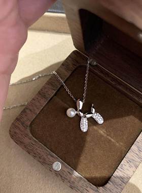 从爱之名气球小狗项链女