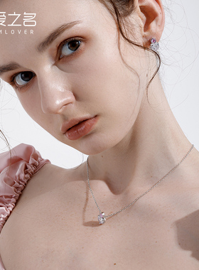 白桃项链从爱之名银饰轻奢小众女