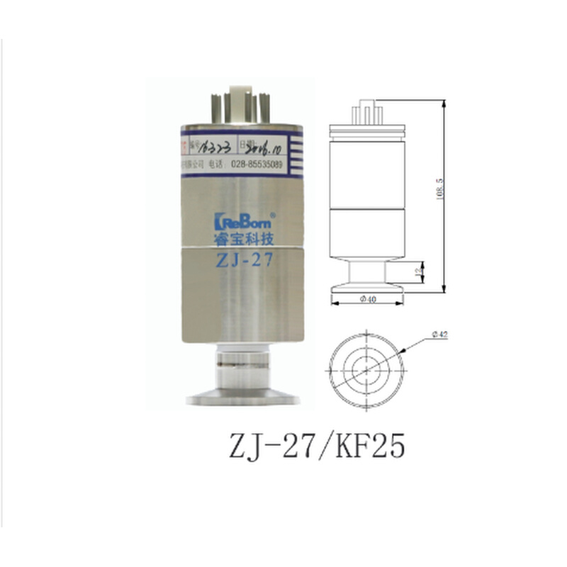 睿宝ZJ-27真空规管 电离规 ZJ-27/KF ZJ-27玻璃电离规Φ15.5