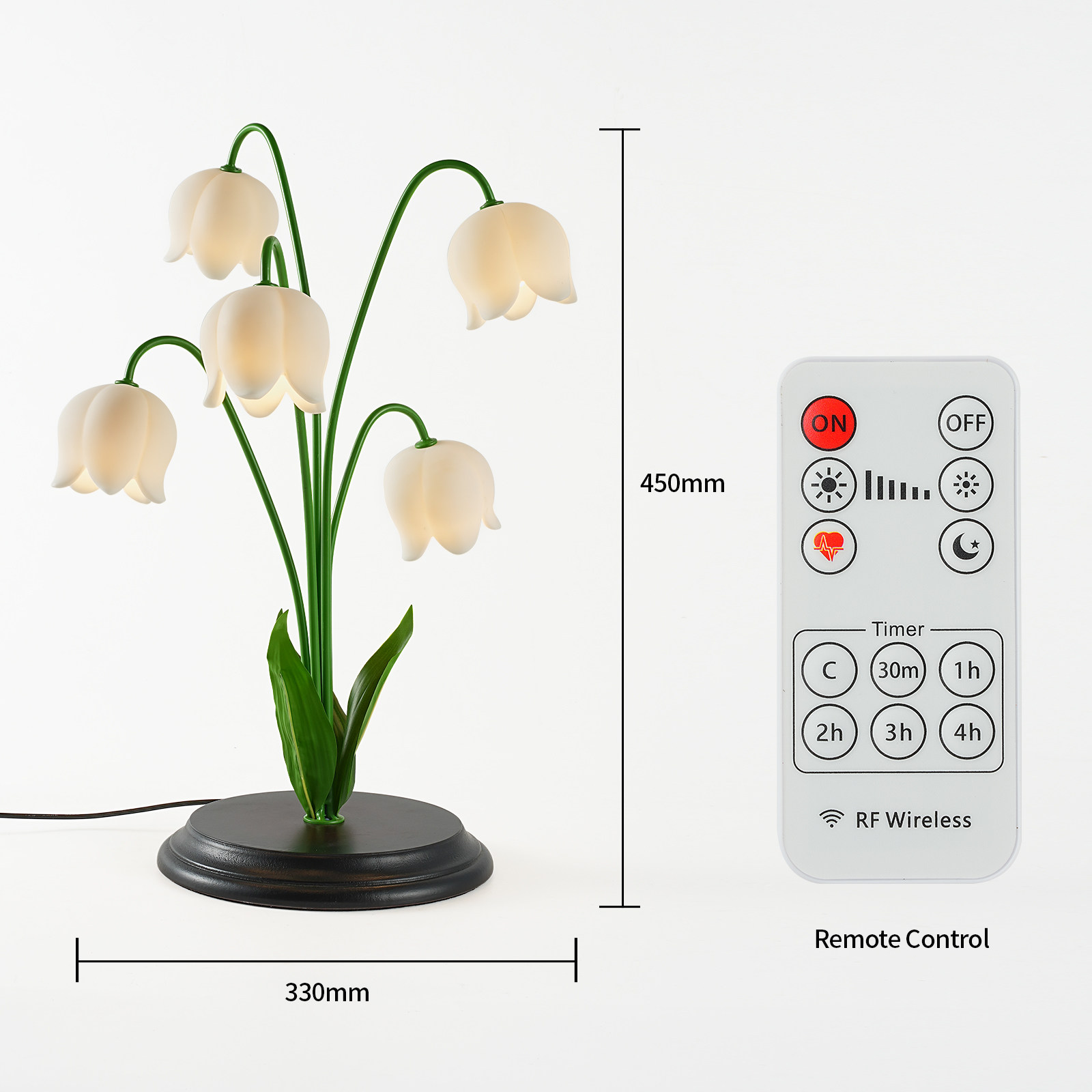 铃兰花台灯田园风客厅主卧室床头柜氛围灯夜灯结婚生日情人节礼物