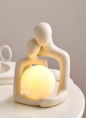 速发卧术情侣小夜灯床头柜装饰品摆件艺室家居创意轻奢结婚物礼送