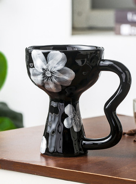 速发LIVET 摆颜值甜古高脚杯样板间高件陶瓷咖啡复品雪糕杯摆拍神