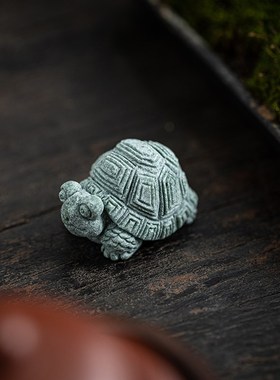 速发青摆石动物迷你小砂园小乌龟创意盆栽件艺鱼缸造景装饰品摆设