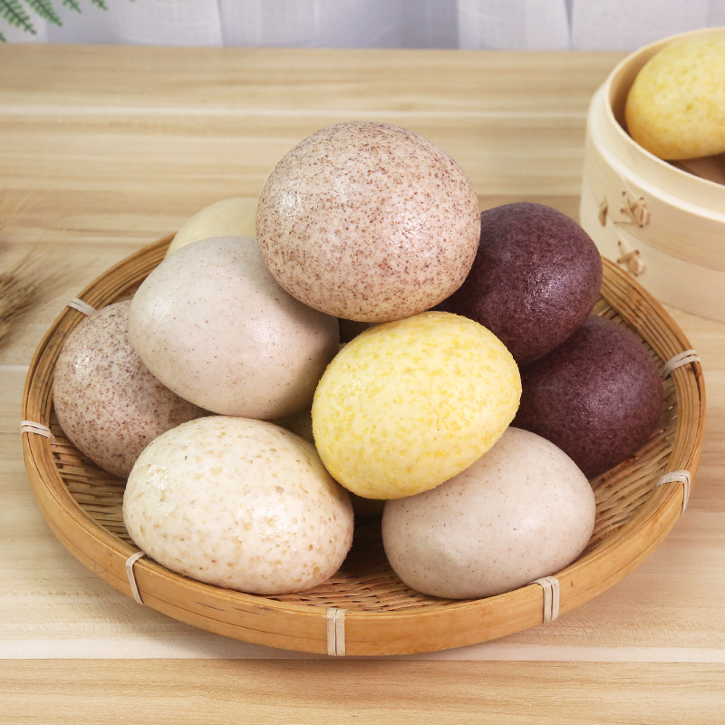 山东特产手工荞麦全麦五谷纯粗粮馒头主食即食杂粮馒头 - 图2