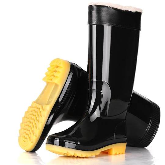 牛筋男士高筒雨鞋防水鞋中筒水靴水鞋男厨房工作鞋防滑洗车胶
