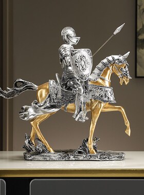 速发创意骑士摆酒中世纪骑士客厅室柜电视柜装饰品办公件高档摆设