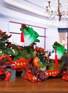 速发招财貔貅玉白菜摆件办号大公室客厅家居装铺店饰开业工艺礼品
