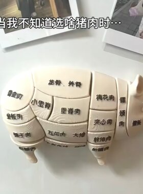 猪肉分割冰箱贴创意趣味解