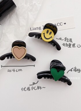 笑脸小抓夹子爱心小爪夹可爱刘海碎发夹公主头小爪夹女发夹头饰品
