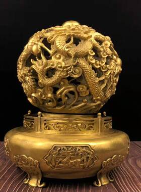 纯铜九转乾坤时来运转龙鼎摆件家居办公室桌装饰店铺开业乔迁礼i.