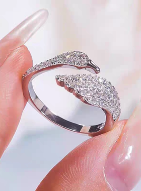 群镶满钻天鹅戒指气质韩系