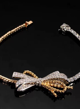 丝带绳结项链双拼色耳钉手链