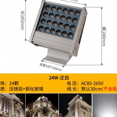 外墙射灯led投光灯户外防水超亮投射灯园林景观亮化射树灯照树灯o