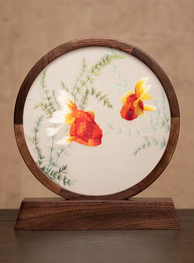 苏绣家居摆件绣美国风礼品新中式