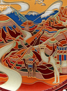 双面雕刻城市纪念盘特色礼品定制