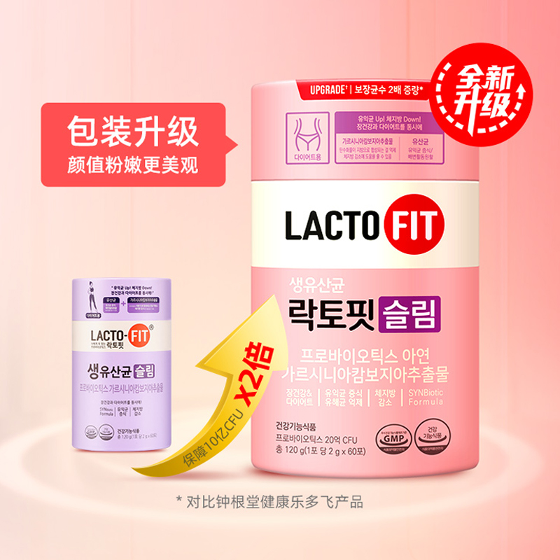 韩国直邮钟根堂LACTO_FIT乐多飞益生菌女款纤体塑身活乳酸菌20亿 - 图2