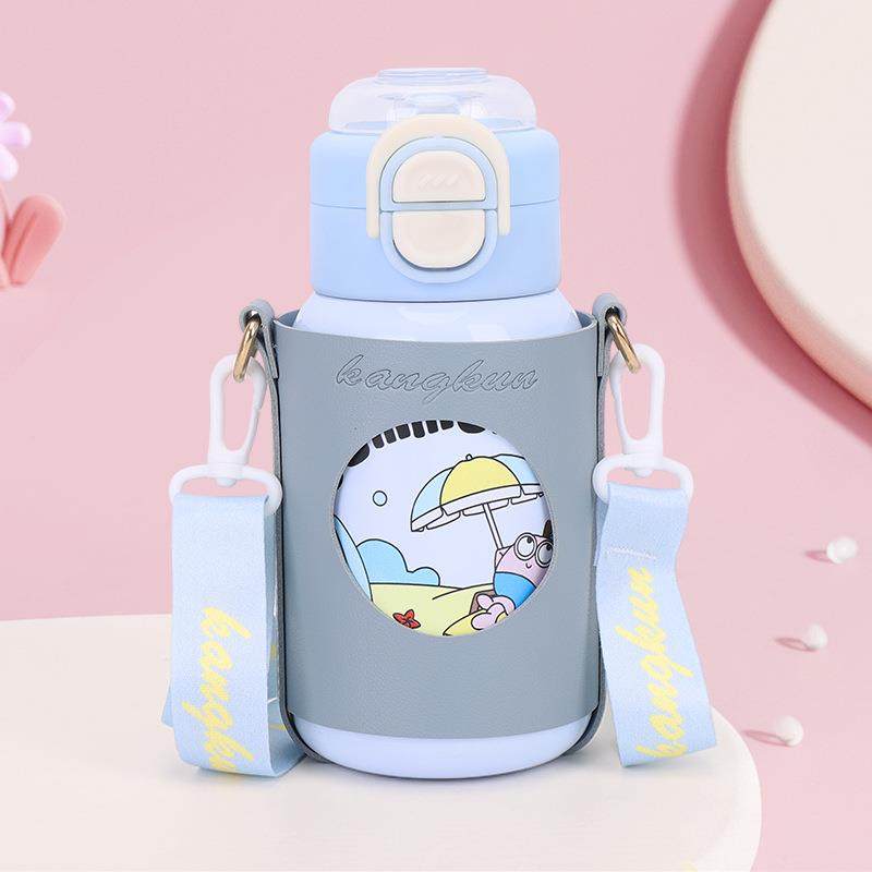 卡通儿童双饮保温杯316不锈钢学生吸管杯男女孩上学专用提绳水壶,淘宝优惠券,粉丝福利购,淘宝优惠卷