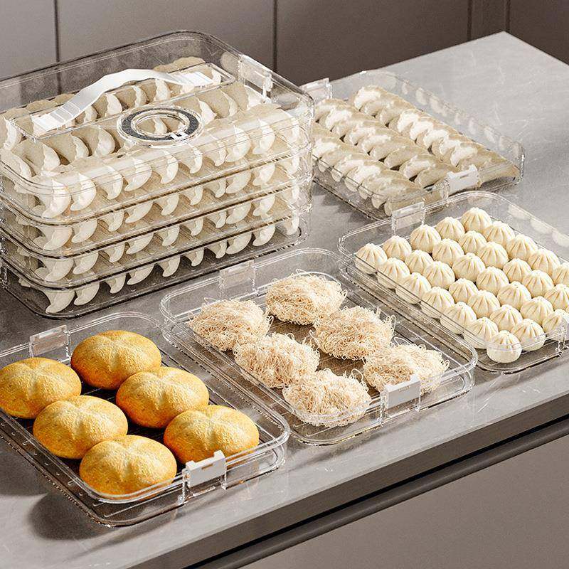 饺子盒多层 冷冻专用速冻馄饨水饺带计时器收纳 大容量冰箱收纳盒,淘宝优惠券,粉丝福利购,淘宝优惠卷
