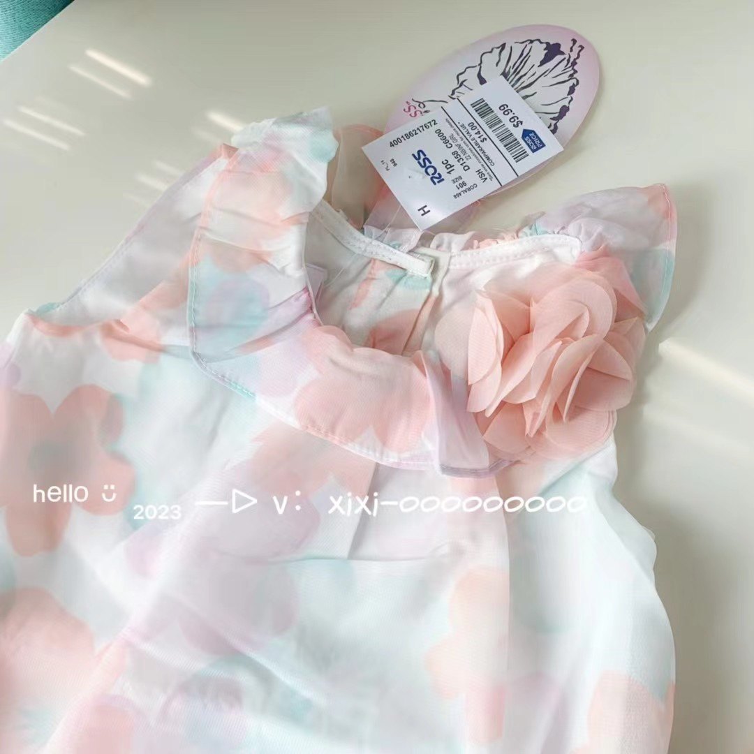 清-外贸无袖新生儿花朵圆领花边雪纺纯棉包屁哈衣女宝周岁百日服,淘宝优惠券,粉丝福利购,淘宝优惠卷