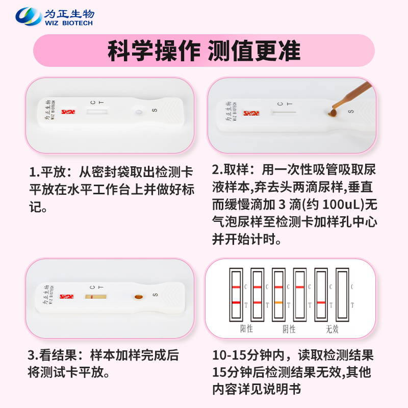 为正生物促卵泡生成素检测FSH卵巢功能早衰试纸更年期不孕备孕-图0