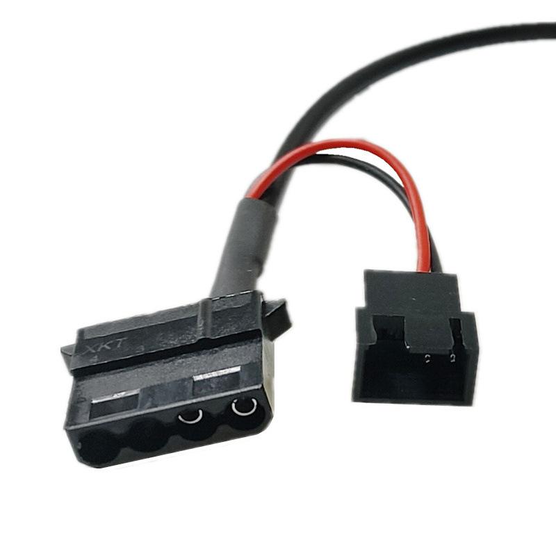 DC5521转大4pin小4针3pin一分二电脑风扇供电转接线12V电源适配器 - 图0